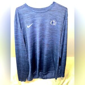 Nike Tee Nittany Lions Penn State Long Sleeve Shirt Men’s XXL Navy Blue Dri-Fit